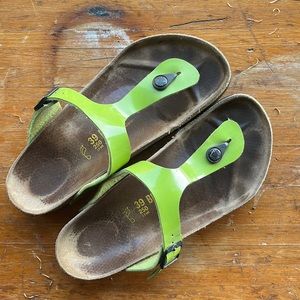 Birkenstock | Size 39 | Lime green gizeh sandals